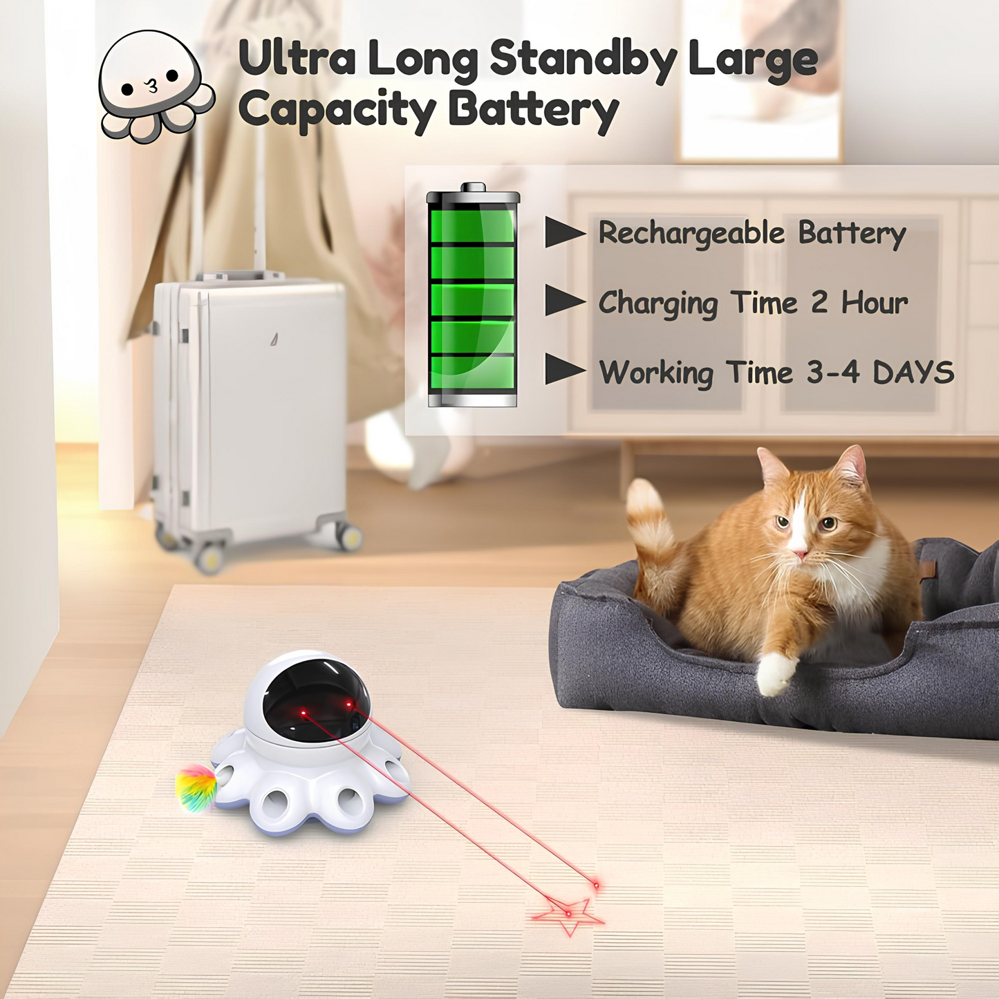 Bau & Miao™ Smart Play – Giocattolo elettrico per gatti
