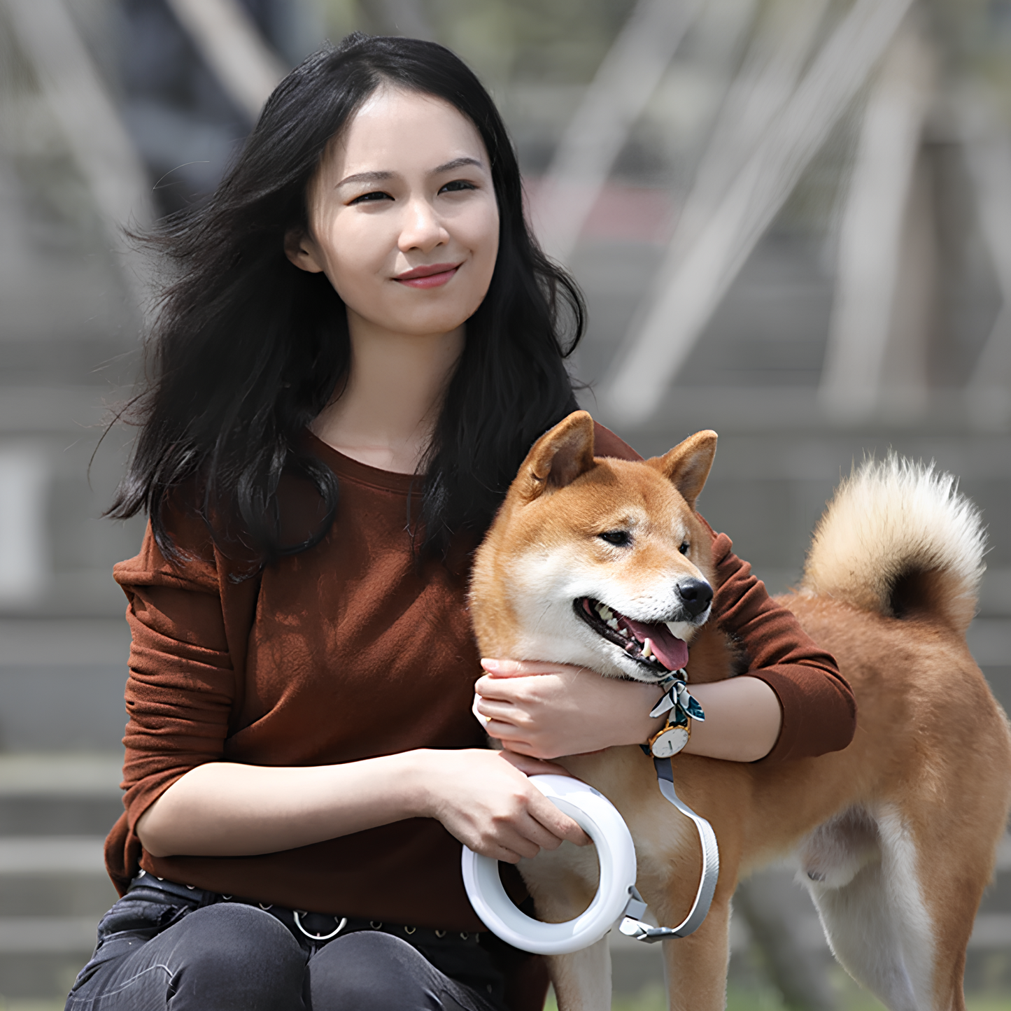 Set collare Bau & Miao™ – Guinzaglio retrattile per cani