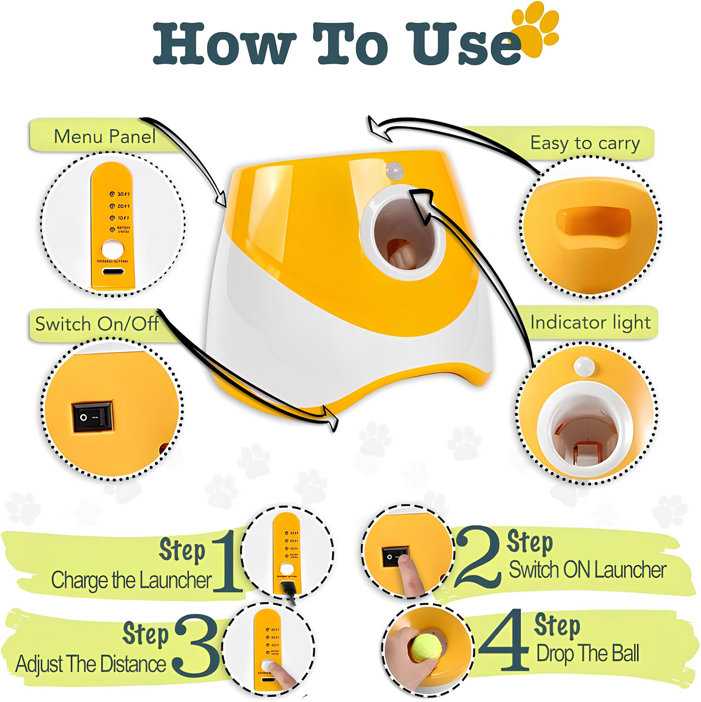 Bau & Miao™ Lancia palline – Giocattolo automatico con palline