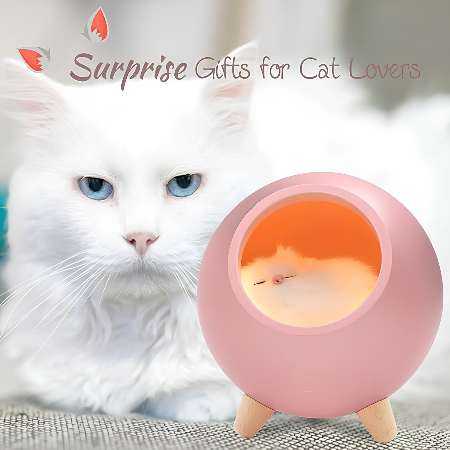 Bau & Miao™ Lampada USB – Luce notturna per gatti
